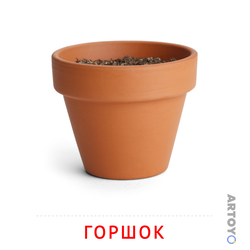 Карточка Домана Горшок, чёрно-белый контур