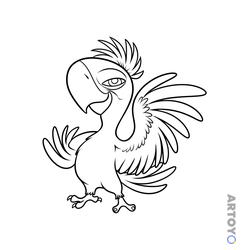 Рио 2: раскраска Тьяго из Рио 2