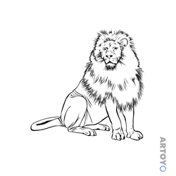 Раскраска Лев