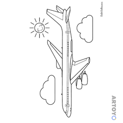 Самолёты: раскраска Научный самолёт DC-8