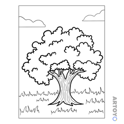 Раскраска Ясень — А4