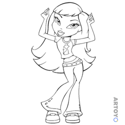 Раскраска Танец Bratz