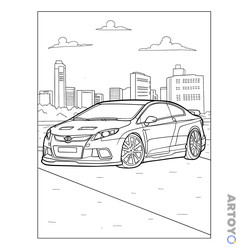 Тойота Целика GT — раскраска для распечатки