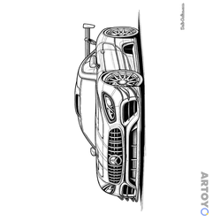 Раскраска Mercedes-Benz CLK GT1 — А4