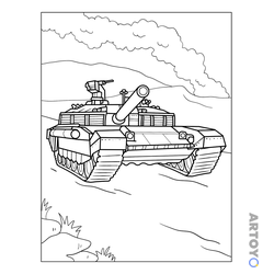 Танки: раскраска Российский танк T-90M