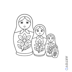 Матрёшки — картинки для печати