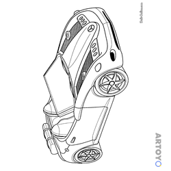 Раскраска Концепт-кар Мерседес Vision SLA — А4
