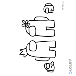 Раскраска «Семья Амонг Ас» из категории Амонги Ас