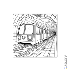 Раскраска Милое метро