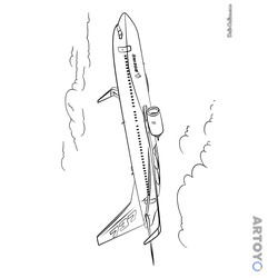 Раскраска Боинг 737 — А4