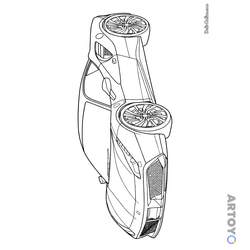 Раскраска Феррари 458 Italia — А4