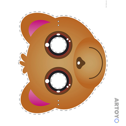 Маска из бумаги Медвежонок