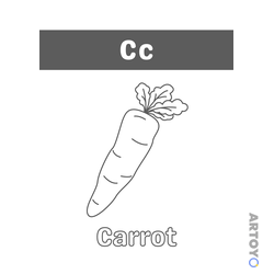 Раскраска Буква C — А4
