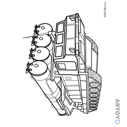 Зенитно-ракетная система С-300 — раскраска для распечатки