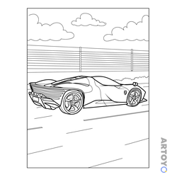 Раскраска «Феррари Daytona SP3» из категории Машины Феррари