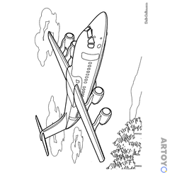 Раскраска Самолёт Avro RJ85