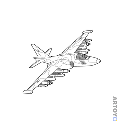 Раскраска «Российский истребитель Су-25 Грач» из категории Истребители