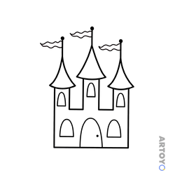 Раскраска Замок фей