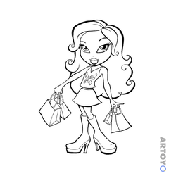 Раскраска Bratz-шопоголик — А4