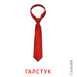 Карточка Домана Галстук, чёрно-белый контур