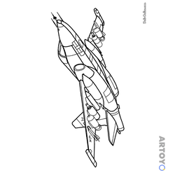 Раскраска Истребитель СУ-25 — А4