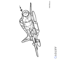 Истребитель СУ-22 — раскраска для распечатки