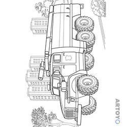 Раскраска Пожарная автоцистерна Урал