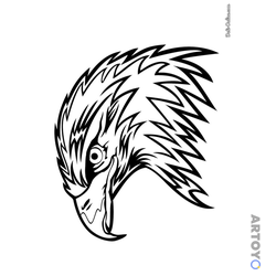 Раскраска Голова орла — А4