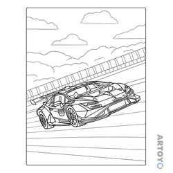 Раскраска Спортивная машина Lamborghini