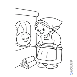 из сказки Колобок — картинки для печати