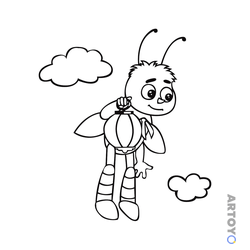 Раскраска Пчелёнок — А4