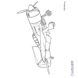 Раскраска Истребитель Ла-9