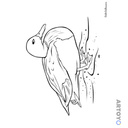 Раскраска Утка — А4