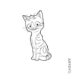 Раскраска Кот Гром — А4