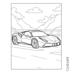 Раскраска Феррари GTO