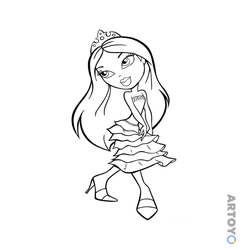 Раскраска «Bratz на высоких каблуках» из категории Братц