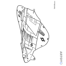 Истребители: раскраска Американский самолет-невидимка F-19