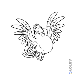Раскраска Карла из Рио 2 — А4