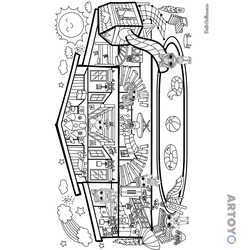 Раскраска «Дом ЛОЛ с огромным бассейном» из категории Куклы Лол