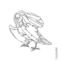 Раскраска Сирин — А4