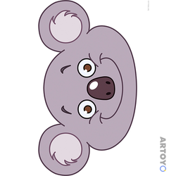 Маска из бумаги Коала
