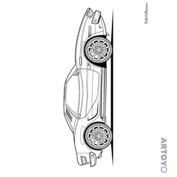 Раскраска «Молниеносный спортивный автомобиль» из категории Гоночные и спортивные машины