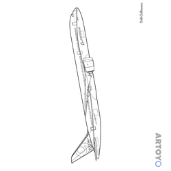 Раскраска Боинг 787 — А4