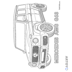 Раскраска Мерседес AMG G63