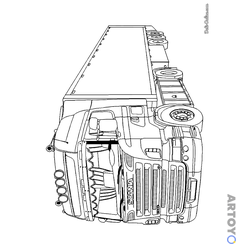 Фура Scania R 500 с закрытым полуприцепом, двумя осями тягача и тремя осями прицепа
