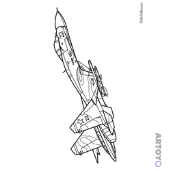 Раскраска Истребитель СУ-27 — А4
