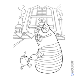 Раскраска Салли с монстриком, чёрно-белый контур