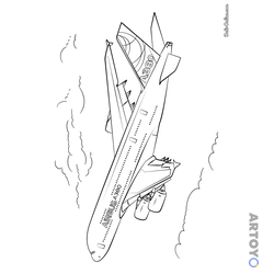 Раскраска Аэробус А380