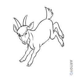 Раскраска Козлик — А4