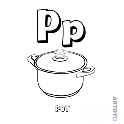Раскраска Буква P английского алфавита